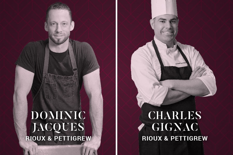 Les chefs Dominic Jacques et Charles Gignac du restaurant Chez Rioux et Pettigrew